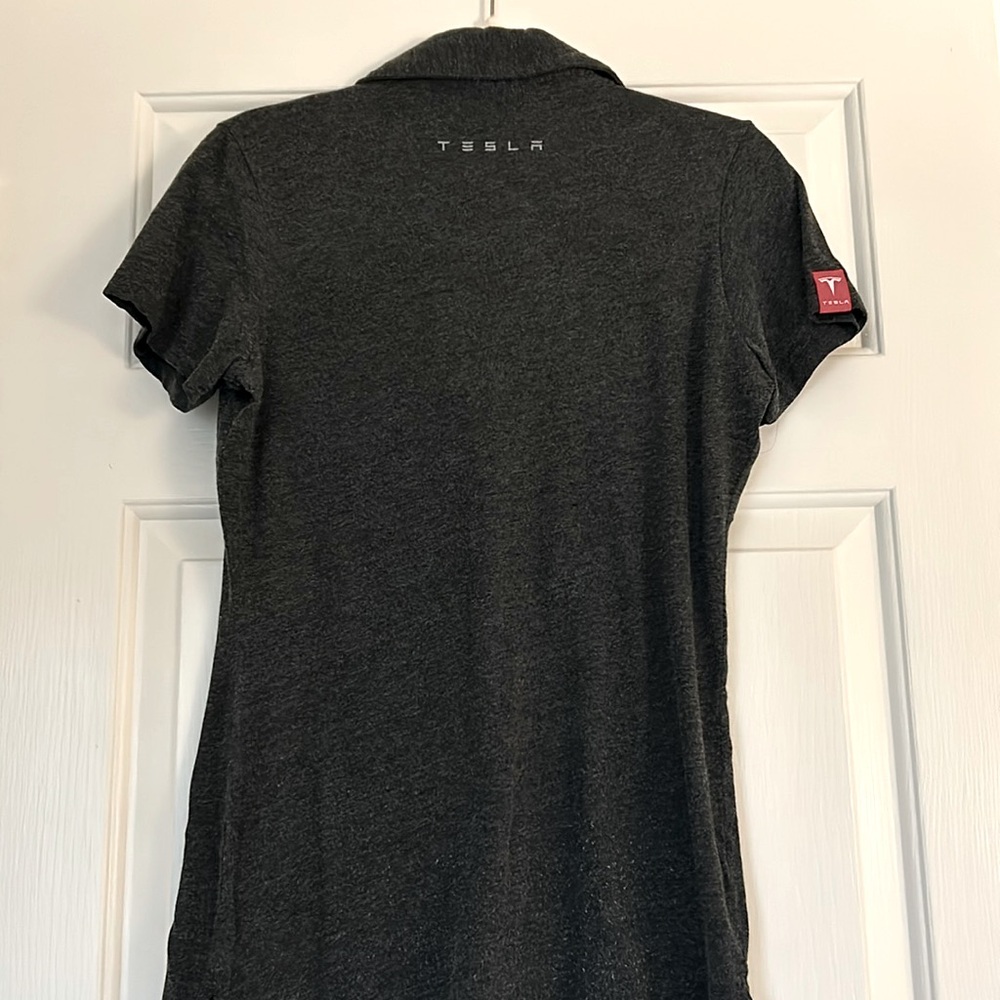 Tesla Model X Super Soft Cotton Dark Grey Polo Shirt - Picture 2 of 6